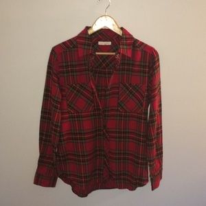Red plaid long sleeve.